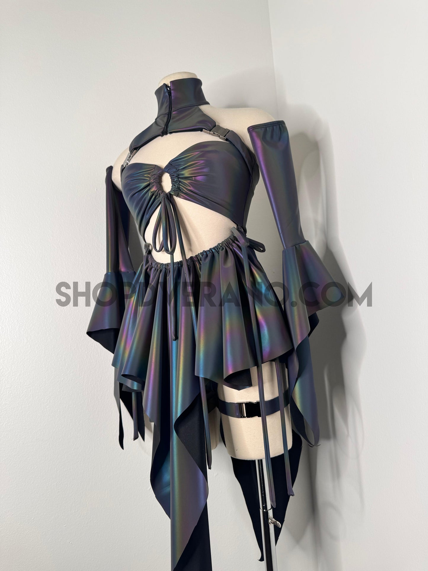 Conjunto de diosa hada para fiesta rave, atuendo de festival, vestido rave, ropa rave, vestido rave de hadas, vestido de hada, vestido rave del desierto