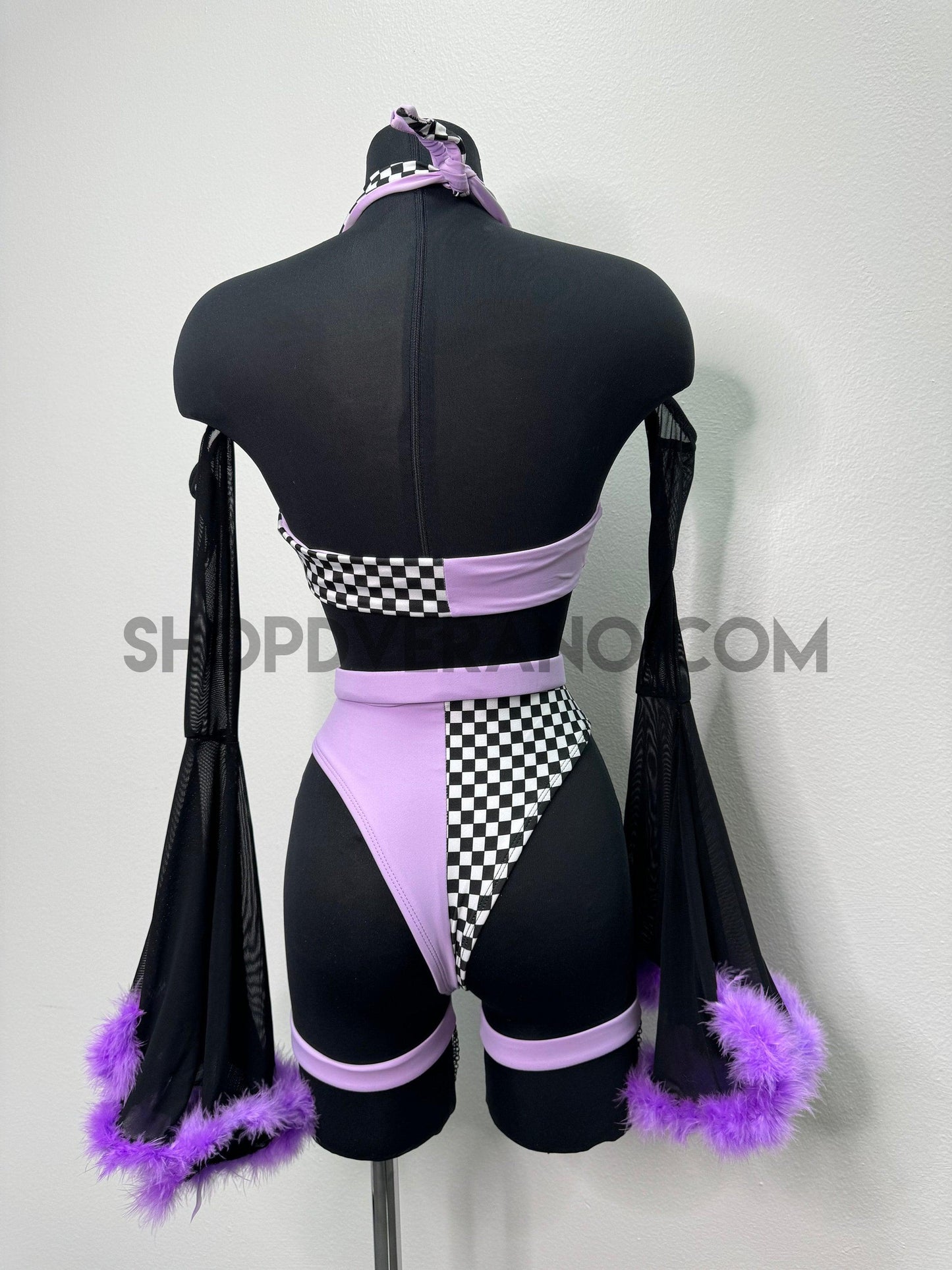 Atuendo para rave eléctrica, Atuendo para rave lila, Atuendo para festival, Conjunto de atuendos para rave, Conjunto para festival, Conjunto de atuendos para festival, Atuendo para rave neón