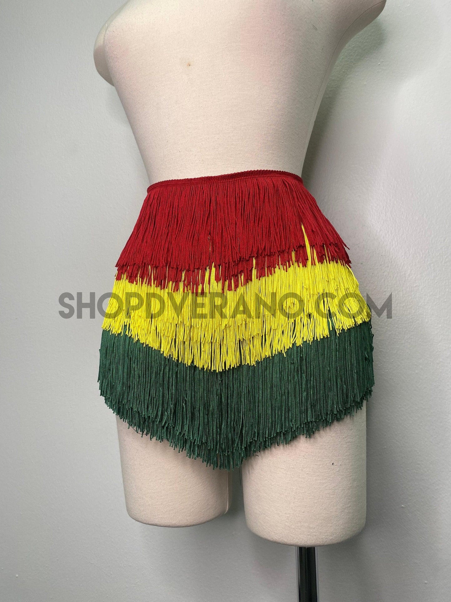 Pantalones cortos con flecos rasta, pantalones cortos rasta, pantalones cortos con flecos