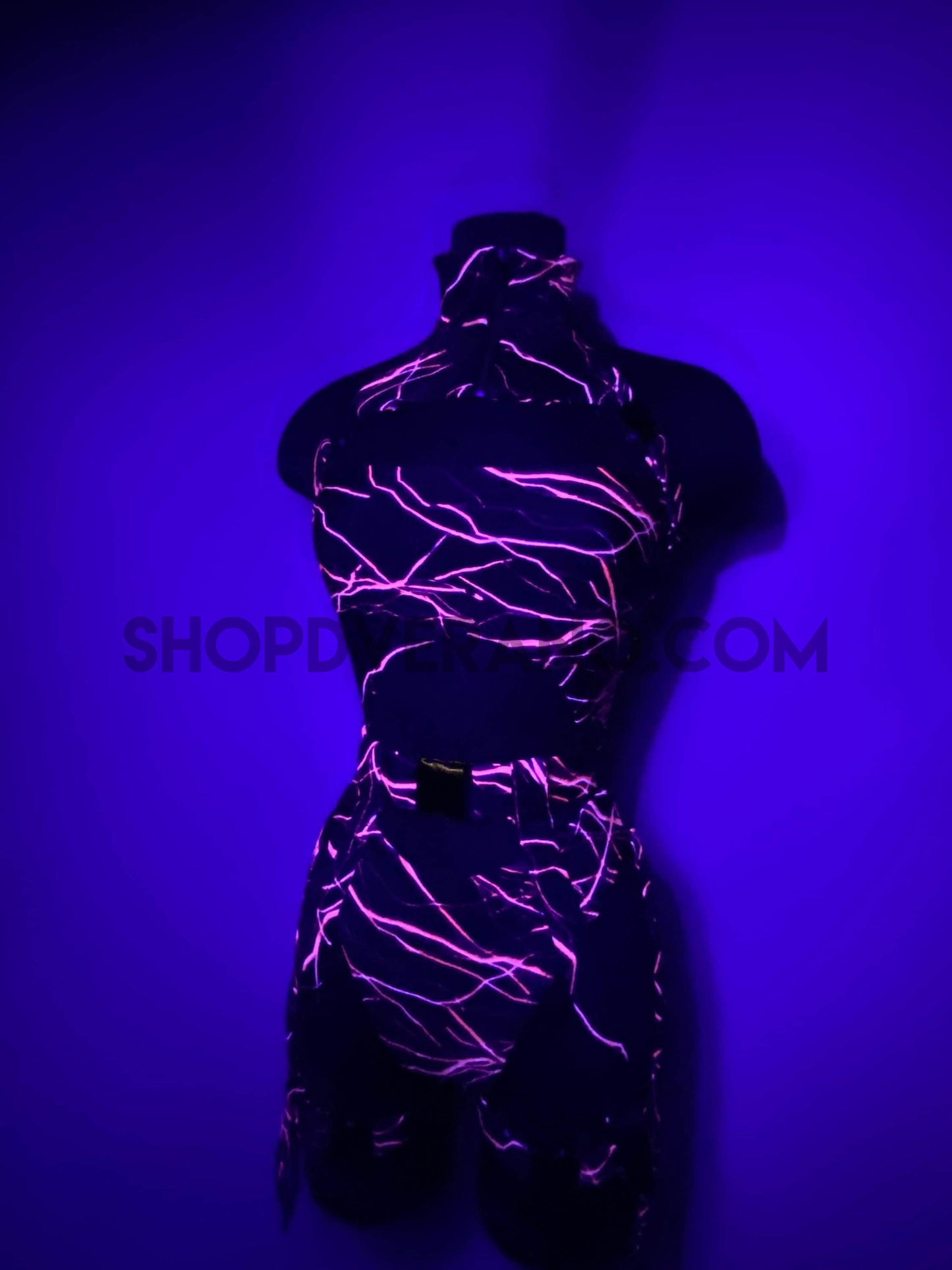 Conjunto Thunder Rave, ropa Rave, atuendo para festival, traje Rave, ropa Rave, hebillas para traje de baño Rave