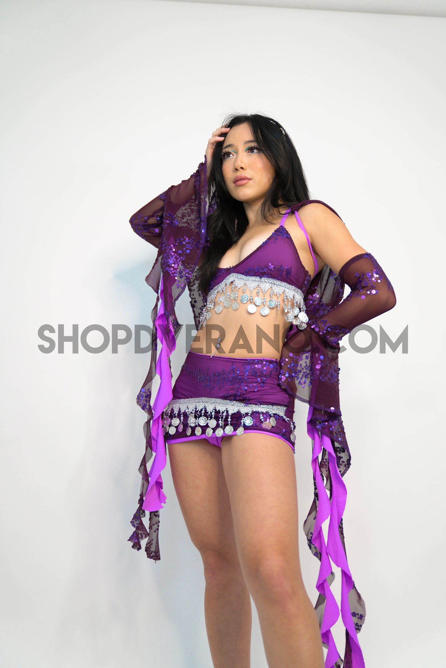 Conjunto Pixie violeta