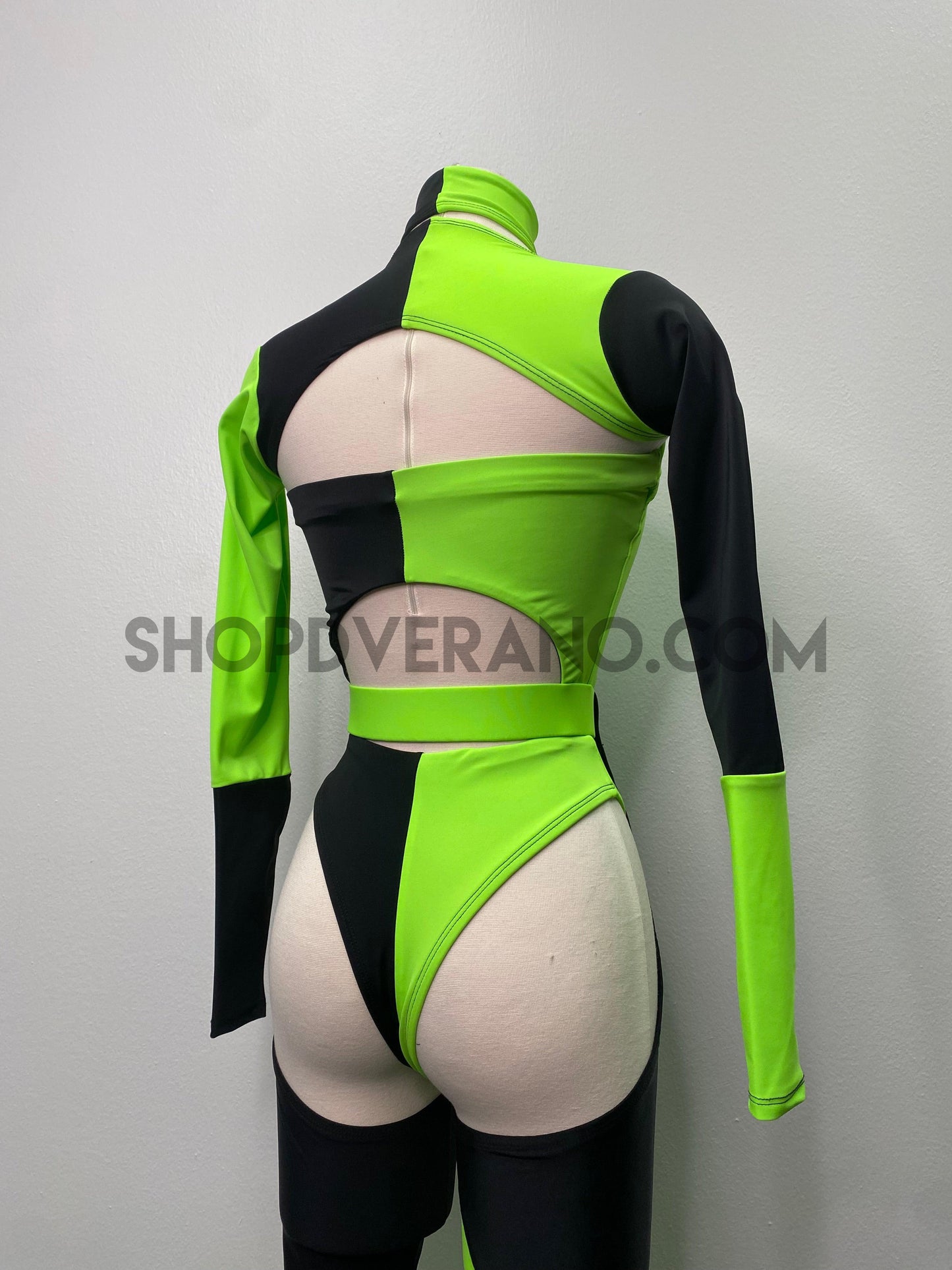 Disfraz de Shego, Cosplay de Shego, Disfraz de Halloween de Shego, Ropa de mujer para festivales, Traje de fiesta verde neón, Traje de Shego