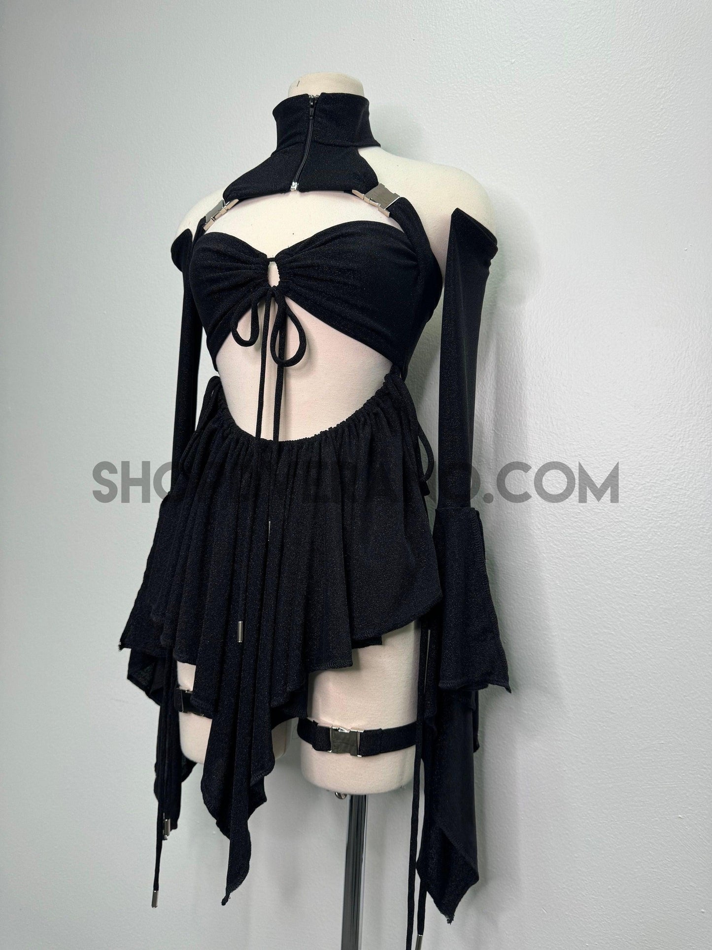 Conjunto de diosa hada para fiesta rave (corto), atuendo para festival, vestido rave, ropa rave, vestido rave de hadas, vestido de hadas, vestido rave del desierto