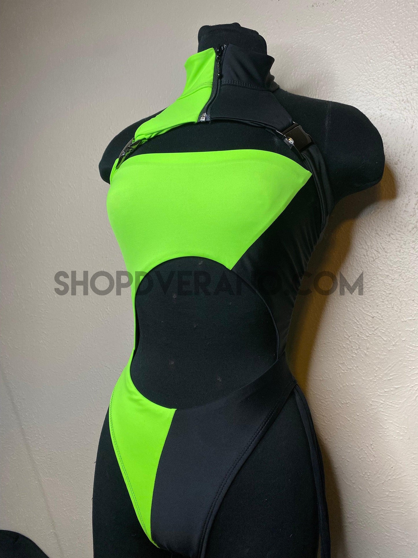 Disfraz de Shego, Cosplay de Shego, Disfraz de Halloween de Shego, Ropa de mujer para festivales, Traje de fiesta verde neón, Traje de Shego