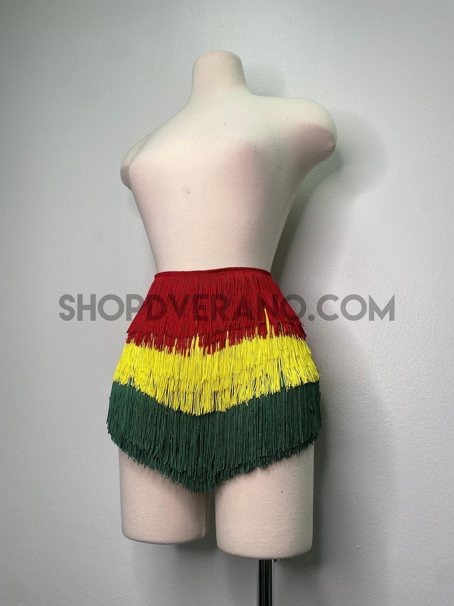 Pantalones cortos con flecos rasta, pantalones cortos rasta, pantalones cortos con flecos